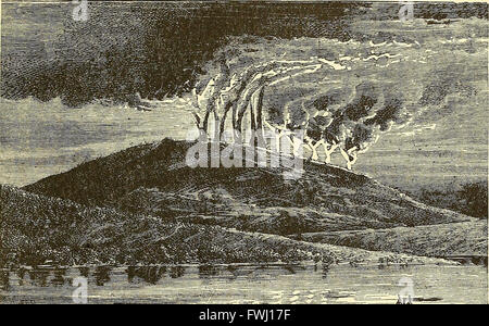 Dieser Bericht beschreibt die katastrophalen Vulkanausbrüche in Martinique und St. Vincent, zusammen mit Beschreibungen der alten Zerstörungen von Pompeji und Herculaneum, wobei der Schwerpunkt auf bemerkenswerten Vulkanausbrüchen in der Geschichte liegt. Stockfoto
