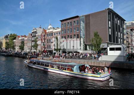 Das Anne Frank House Museum in Amsterdam, Niederlande. Stockfoto