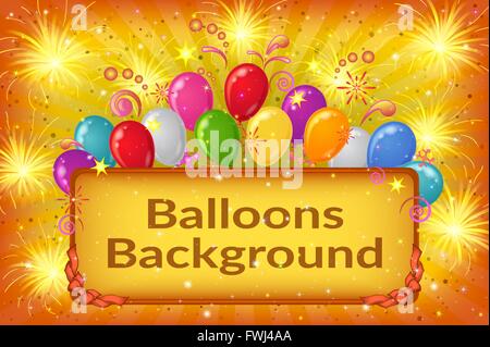 Urlaub-Hintergrund mit Luftballons Stock Vektor