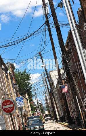 Baltimore, Maryland, USA - 16. Juli 2011: Gasse in Baltimore Stockfoto