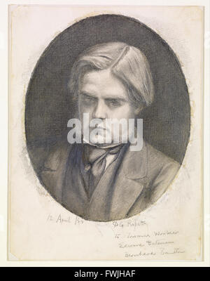 Dante Gabriel Rossetti - Porträt von William Holman Hunt (1827-1910) Stockfoto