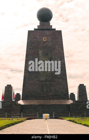 Zentrum der Welt, Mitad Del Mundo, Westblick, Südamerika Stockfoto