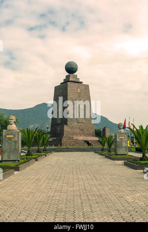 Zentrum der Welt, Mitad Del Mundo In Ecuador, Südamerika Stockfoto