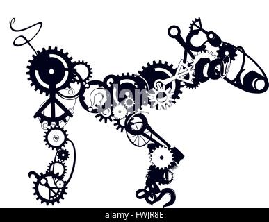 Entwurf des Plans von Cyber Hund Haustier Stock Vektor