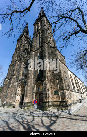 Basilika der Heiligen Peter und Paul Vysehrad Prag, Tschechische Republik Stockfoto