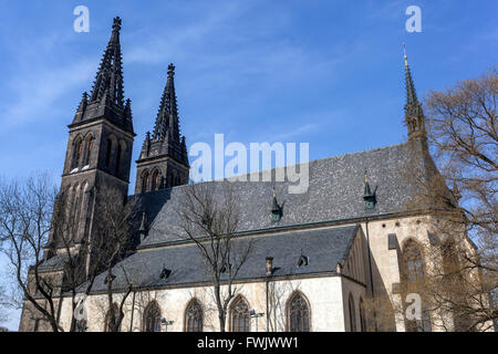 Basilika des hl. Petrus und des hl. Paulus, Vysehrad Prag, Tschechische Republik Stockfoto