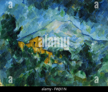 Paul Cezanne - Mont Sainte-Victoire und Château Noir - Bridgestone Museum of Art, Ishibashi Foundation Stockfoto