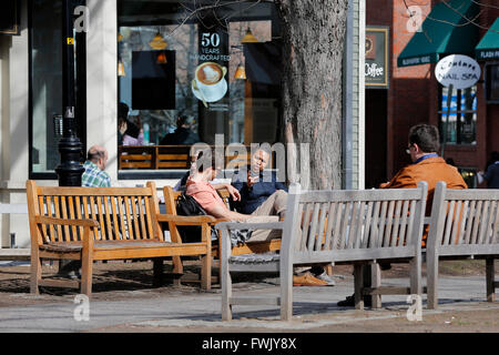Winthrop, Harvard Platz, Cambridge, Massachusetts Stockfoto