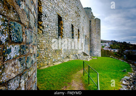 Harlech Castle befindet sich in Harlech, Gwynedd, Wales Stockfoto