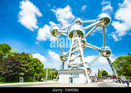 Brüssel, Belgien - 16. Mai 2014: Das Atomium ist ein Gebäude in Brüssel, die ursprünglich für die Expo 58, die 1958 Brüssel Wo gebaut Stockfoto