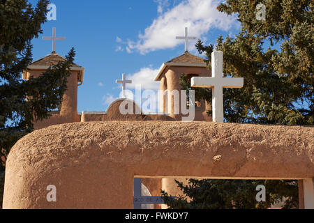 Missionskirche San Francisco de Asis, Rancos de Taos Plaza, Taos, New Mexico, USA Stockfoto