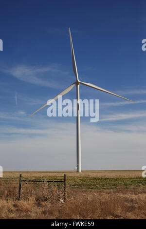 Windkraftanlagen in der Nähe von Amarillo, Texas, USA Stockfoto