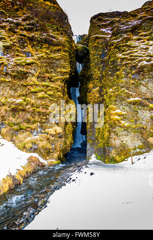 Ansichten rund um den Ort am Seljalandsfoss Stockfoto