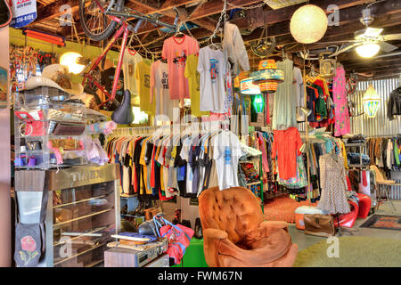 Die Ratte Nest, ein Vintage-Kleidungsgeschäft in NoDa Bezirk, Charlotte, North Carolina, USA Stockfoto