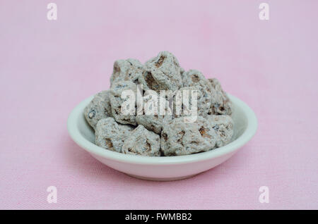 Getrocknete, gesalzene chinesische Pflaume Stockfoto