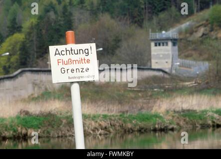 Oktober 1985 - die innerdeutsche Grenze zwischen der Bundesrepublik Deutschland (RFT) und Deutsche Demokratische Republik Stockfoto