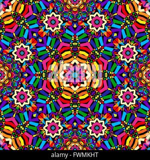 hellen runden nahtlosen Kaleidoskop Muster - Vektor-Illustration. EPS 8 Stock Vektor