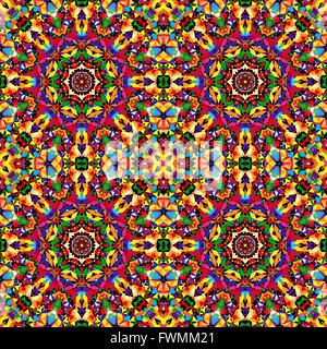 kreisförmige geometrische nahtlose Kaleidoskop Muster. Vektor-Illustration - Eps 8 Stock Vektor