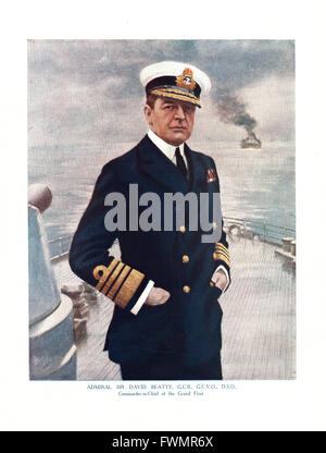 1918 der große Krieg-Abbildung von Admiral Sir David Beatty Stockfoto