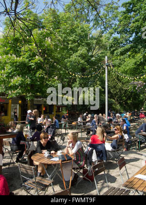 Köln, Neustadt-Nord, Stadtgarten Biergarten Stockfoto