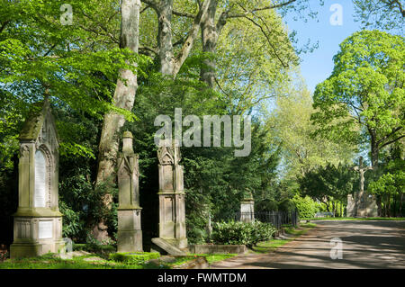 Köln, Lindenthal, Melaten-Friedhof, Gräber Stockfoto