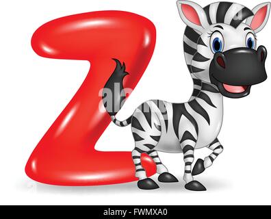 Illustration von Z schreiben für Zebra Stock Vektor