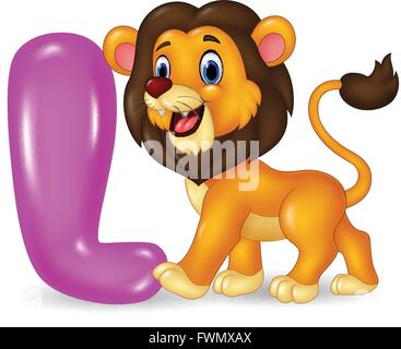 Illustration von L Brief für Lion Stock Vektor