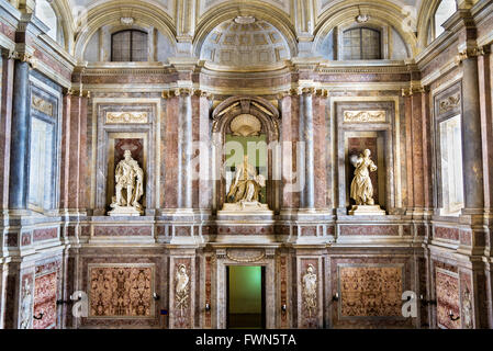 Luxus-Interieur der Reggia di Caserta, Königspalast aus dem 18. Jahrhundert Stockfoto