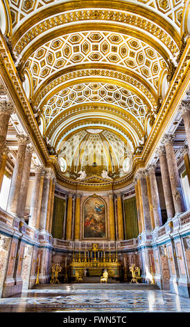 Luxus-Interieur der Reggia di Caserta, Königspalast aus dem 18. Jahrhundert Stockfoto