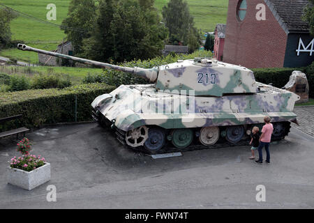 Ein deutscher König Tiger (Tiger II) Tank in La Gleize, Belgien. Stockfoto