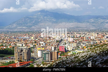 Blick von der Festung Burg Rozafa, Shkodra, Albanien Stockfoto