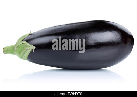 Auberginen Aubergine isoliert auf weißem Hintergrund Stockfoto