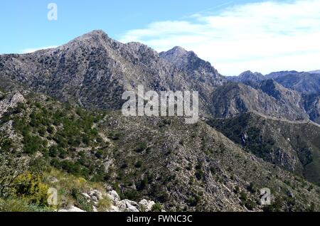 Lecero Mountain Sierra Tejeda Nationalpark Andalusien Spanien Stockfoto