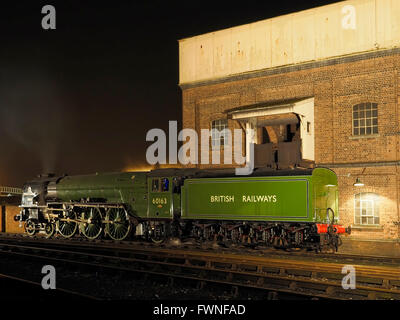 Der Lokschuppen in Didcot Heritage Railway Center mit Pacific 60163 Peppercorn A1 Klasse Lok-Motor Stockfoto