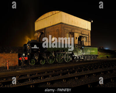 Didcot Dampflok Nacht schießen 2016 mit dem Pfeffer A1 Klasse Pazifik 60163 'Tornado' in Didcot Erbe Eisenbahnen Stockfoto