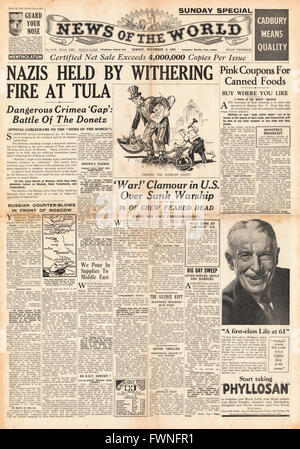 1941-Titelseite Nachrichten von der deutschen Armee der Welt voraus statt in Tula Stockfoto