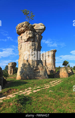 Nahaufnahme von Mor Hin Khao, Thailand stonehenge Stockfoto