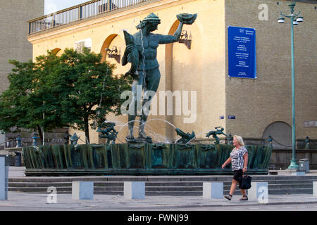 Die Statue des Poseidon in Göteborg, Schweden am 30. Juli 2014. Stockfoto