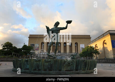 Die Statue des Poseidon in Göteborg, Schweden am 30. Juli 2014. Stockfoto