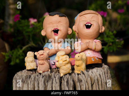 Clay Puppe junge und Mädchen Stockfoto