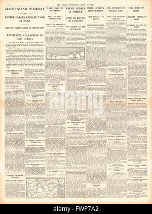 1941-Seite 4 statt der Wehrmacht Mal in Griechenland und bei Tobruk Stockfoto