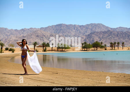 Eilat, Israel der künstlichen Lagune Stockfoto