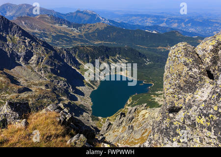 Beatiful Gletschersee in der polnischen Tatra-Gebirge, Slowakei Stockfoto