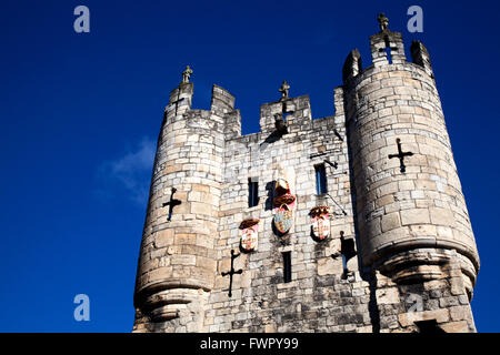 Micklegate Bar Durchgang in der Stadtmauer an der York Yorkshire in England Stockfoto