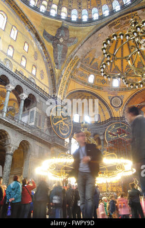 Türkei, Istanbul, Ayasofya Innenansicht Stockfoto