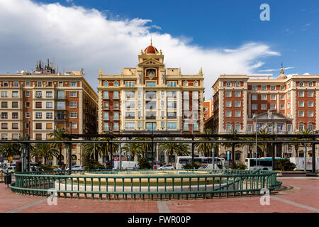 Unicaja Bankgebäude in Malaga, Spanien. Designed by Juan Jauregui Briales Stockfoto