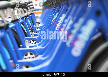 Citibike auf New York City, NY., am 10. Juli 2013. Stockfoto