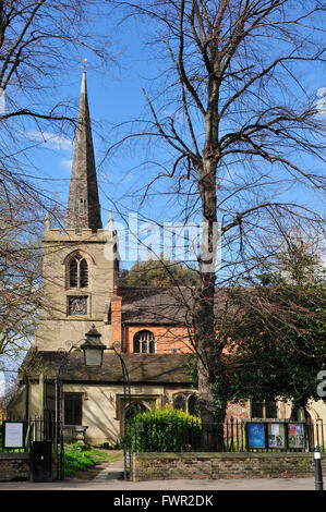 St Mary's alte Kirche von der Church Street in Stoke Newington, Hackney, North London Großbritannien Stockfoto