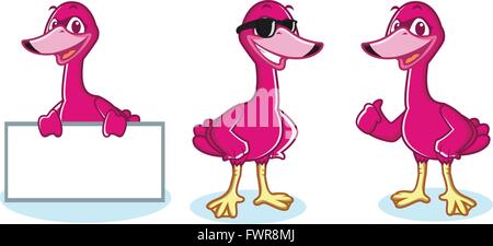 Schwan Maskottchen Vektor glücklich Stock Vektor