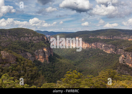 Schöne felsige Landschaft der Wollemi Nationalpark, New South Wales, Australien. Stockfoto